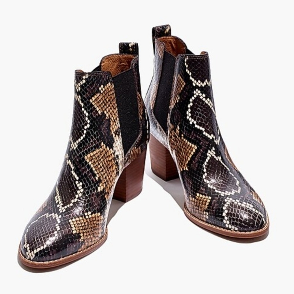 Madewell the regan boot in snake embossed leather - Picture 2 of 10
